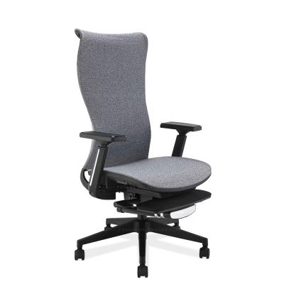 China (Size) Best Selling Adjustable Office Work and Home Use Fabric Swivel Chair Office Furniture Dark Gray Relax Chair for sale