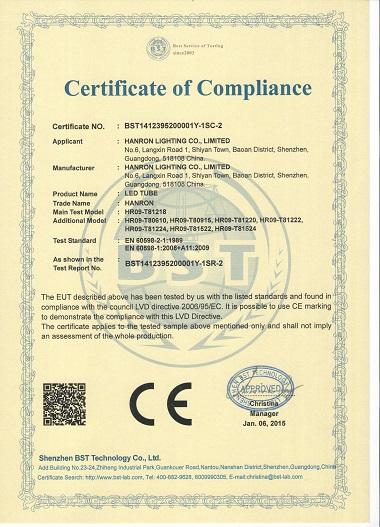 CE - Hanron Lighting Co., Limited