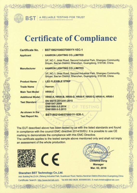 CE - Hanron Lighting Co., Limited