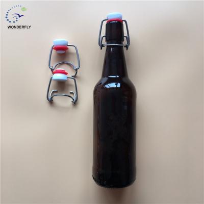 China 500ML Beer Beer Custom Amber Neck Glass Bottle Long Brown Color. for sale