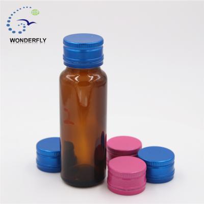 China Child safe manufacturer of glass bottle 28mm aluminum screw cap cap for sale