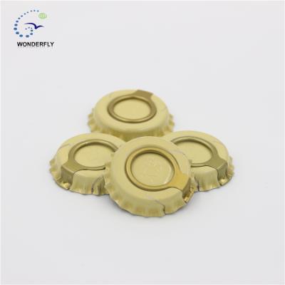 China Non Spill 26mm Tinplate Ring Pull Caps Maxi Crown Bottle Corks For Beer And Juice for sale