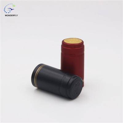 China Light Color Non Refillable Black Heat Shrink Cap Wine Sealing Cover for sale