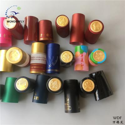 China WDF Company Custom Non-Refillable PVC Heat Shrink Sleeve Wine Bottle Shrink Caps for sale