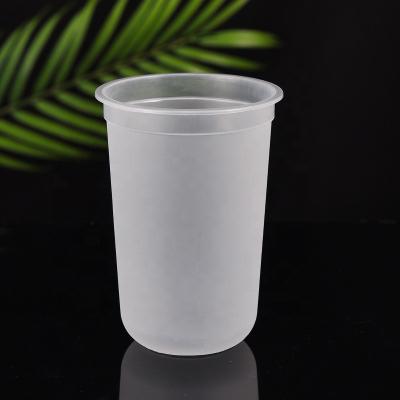 China Custom PP Factory Printing Logo Coffee Cup Thick Hard Bubble Tea Cup Boba Juice 12oz 14oz 16oz 24oz for sale