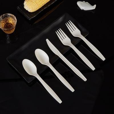 China Bio Plastic Degradable Cornstarch Fork Knife Spoon for sale