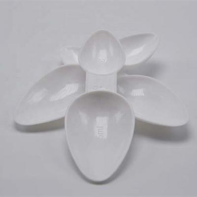 China Plastic double headed spoon in white color for medical use for pharmaceutical use for sale