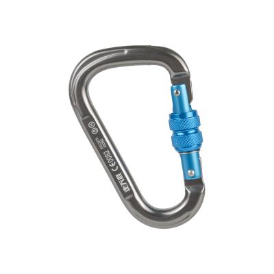 China Aluminum Alloy Zoutianya Brand D Shaped Aluminum Climbing Carabiner for sale