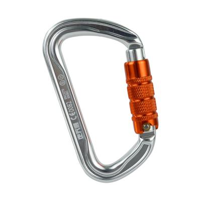 China Aluminum Alloy Zoutianya Brand D Shaped Aluminum Climbing Carabiner for sale