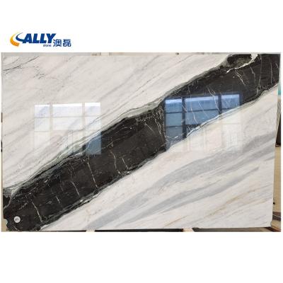 China Modern Custom Size 18mm Panda White Marble Thick Natural Quarry Wall And Floor Slab From China Factory Price for sale