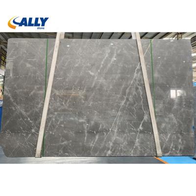 China Modern China Light Gray Keynes Gray Marble Polished Slabs For Interior Exterior Flooring Natural Stone for sale