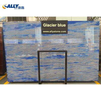 China Modern Natural Marble Stone Glacier Blue Marble Slabs For Flooring Tiles Luxury Wall Tiles for sale