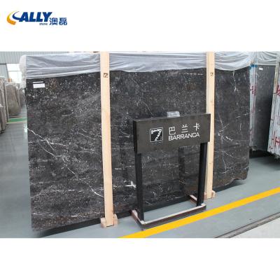 China Ally Stone Natural Marble Big Black Marble Slabs Factory Direct Sale Barranca Modern Marble for sale