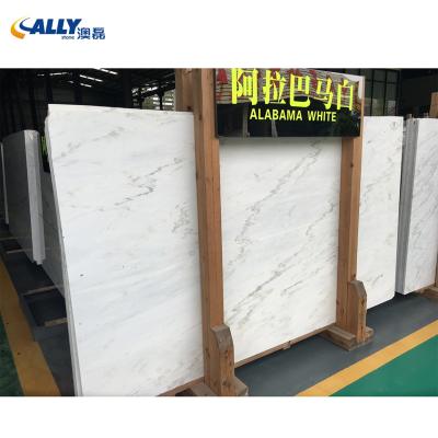 China Ally Stone Natural Marble Alabama Large Modern White Marble Slabs Factory Direct Sale for sale