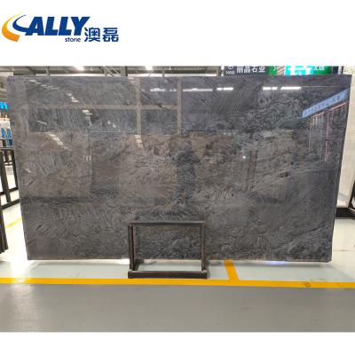 China Modern Natural Luxury Stone Brazil Turandot Marble Big Slabs for Background, Table and Tile, Gray Stone for sale