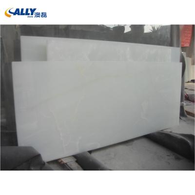 China Modern Allystone Stone Interior Decoration Natural White Onyx Polished Large Slab Background Marble for sale