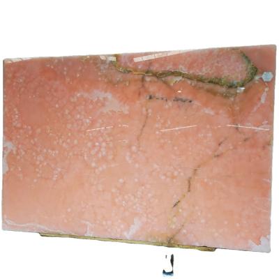 China Modern Luxury Decoration Pink Onyx Slabs Polished Unique Natural Onyx Marble Stone for sale