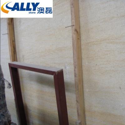 China Modern Cheap Crazy Beige Sandstone Slabs For Wall And Flooring Cladding 100% Natural Stone for sale