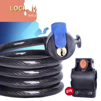 China Portable Wire Rope Mountain Bike Anti-theft Lock for sale