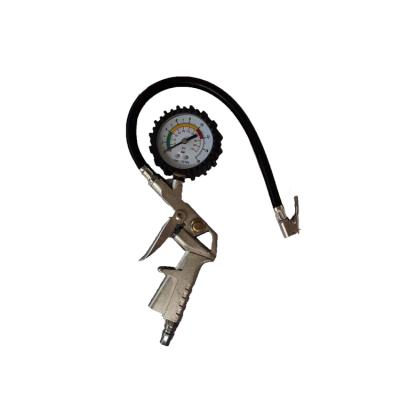 China Wholesale Tire Pressure Gauge Tire Inflator Gun Air Inflator Gun With Rubber Hose for sale