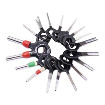 China Electrical Wiring Connector Pin Extractor Auto Car Terminal Removal Tool 18pcs Car Crimp Kit for sale