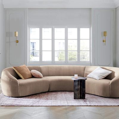 China Soft luxury sofa set velvet fabric upholstered modern casual living room 3 seater sofa for sale