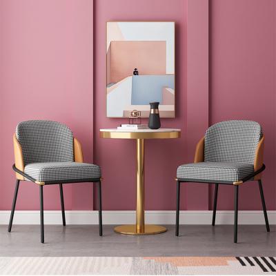 China Dining chair light luxury home furniture dining chairs modern fabric seat restaurant table side chair for sale for sale