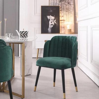 China Dining Chair Wholesale Price Coffee Dining Chair Upholstery Velvet Fabric Modern Waiting Armchair For Sale for sale