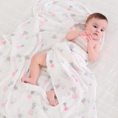 China Soft Muslin Baby Wrap Blankets Summer Blanket For Toddler Bamboo Cotton Receiving Blankets For Boys And Girls for sale