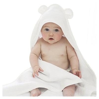 China Child Safe Bamboo Baby Shower Hooded Towel With Bear Ears Baby Towel With Hood Bathrobe for sale