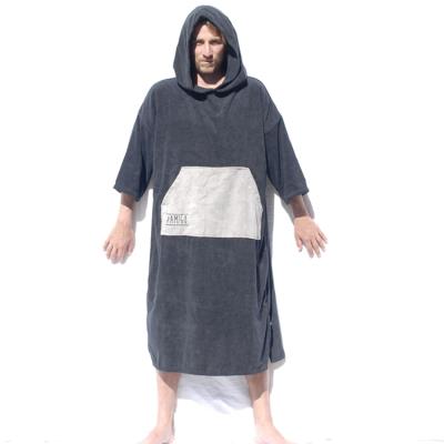 China QUICK DRY Adult Changing Changing Towel Bathrobe Towel Poncho Hooded Beach Hooded Poncho Towel for sale