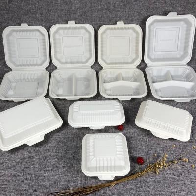 China Z9 Cornstarch Food Bowl Disposable Plastic Packaging Cornstarch Dinner Set Restaurant Tableware Set Disposable Food Container for sale