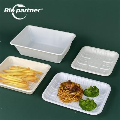 China AC6 Disposable Lunch Catering Fruit Tray Eco Friendly Disposable Dish And Biodegradable Dish Food Tray With Lid for sale