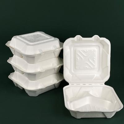 China Bamboo Deli AG5 Compostable Sugar Cane Bagasse Microwavable Baking Food Container for sale