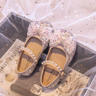 China Fashion Square M Baby Shoes Aisha Princess Shoes Casual Shoes Aisha Soft Sole Single Shoes Crystal Children Anti-slippery Little Girls for sale