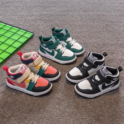 China Anti-slippery children board shoes, high top sports shoes, spring and autumn 2022, new girls' soft soled children's shoes, boys and childre for sale