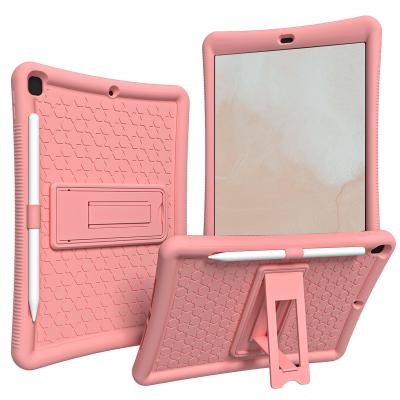 China IPad10.2 For Apple iPad8 10.2 Inch Anti-Drop Adjustable Tablet Case Silicone +PC With Bracket Pen Slot iPad9 Case for sale