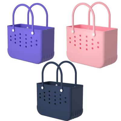 China Hollowed out shape bags 2022 Europe and America cavity EVA beach bag waterproof shoulder beach basket pet EVA travel bag for sale