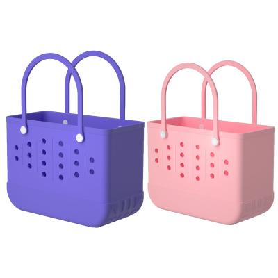 China Hollowed out 2022fashion bags hollow EVA beach bag shoulder beach basket waterproof pet EVA travel bag Europe and America for sale