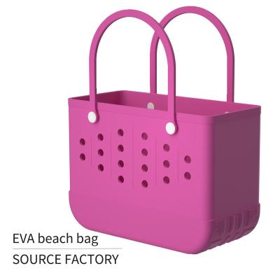 China Hollowed out 2022The new eva hollow shoulder handbag waterproof bag for beach toy beach basket pet bag eva beach bag for sale