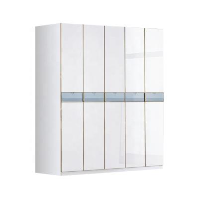 China High gloss white color modern wardrobe and bedroom storage cabinets design for bedroom for sale