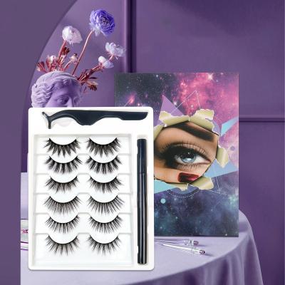 China 2021 New Product Qingdao Factory Natural Long Price 6 in 1 Eyelash Magic Eyeliner Stick Kit Private Label for sale