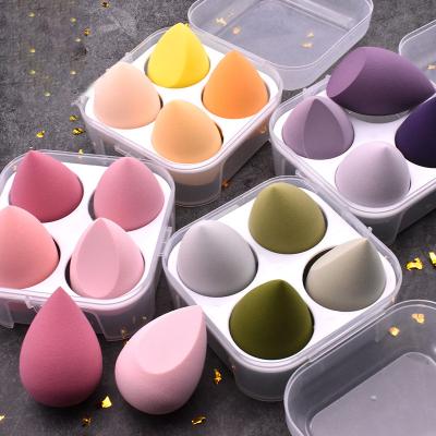 China Soft 4 in 1 Blender Latex Free Private Label Makeup Sponge Beauty Microfiber Techniques Real Makeup Sponge for sale