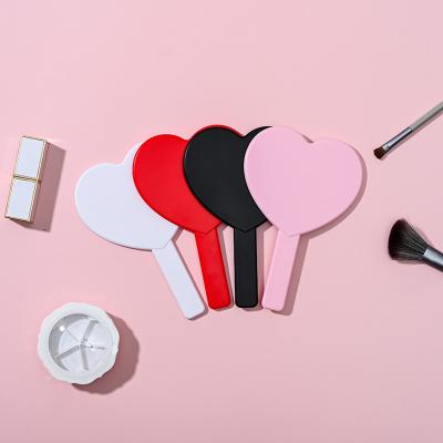 China Custom Korea Love Travel Hand Mirror Pocket Compact Sweet Girl Simple Makeup Side Mirror With Logo Mirror Cosmetic Makeup for sale