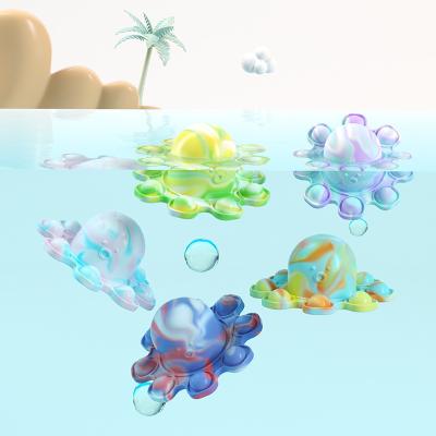 China 2021 Newest Packing Best Best Food Grade Safety Silicone Colorful Octopus Colorful Octopus Toy Game Toy for sale