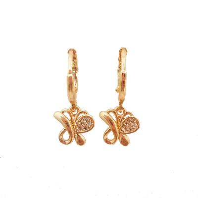 China High Quallity supplies high-quality 18k gold plated butterfly earrings,fashionable jewelry earrings for sale