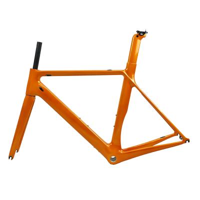 China Road Bikes T1000 Road Bike Frame Carbon Fiber 700C C Air Brake Racing Bicycle Carbon Frameset Max 25C for sale