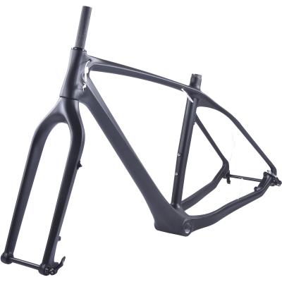 China Wholesale 26er Mountain Bikes Carbon Bike Frameset 197mm Rear Axle Frameset Snow Bicycle China Factory for sale