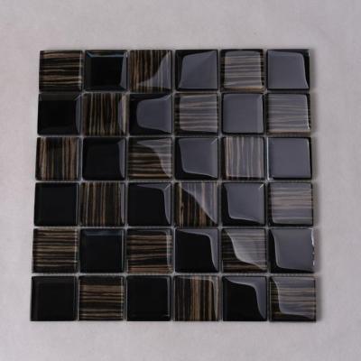 China Modern MBMW3 Hewn Crystal Gray Color Glass Mosaic,Self Adhesive Mosaic Peel and Stick Wall Tile Mosaic Tile Wall Sticker for sale