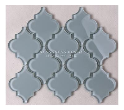 China Broken Lantern Iridescent Unique Waterjet Marble Stone Parquet Arabesque Glass Kitchen Backsplash Wall Slab Price for sale